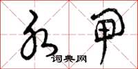 曾庆福水闸草书怎么写