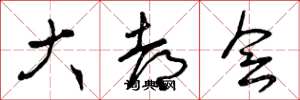 曾庆福大都会草书怎么写