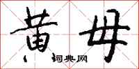 钱沛云黄母行书怎么写