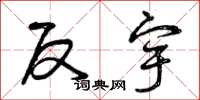 曾庆福反宇草书怎么写