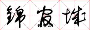 朱锡荣锦官城草书怎么写