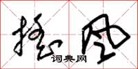 朱锡荣摇风草书怎么写