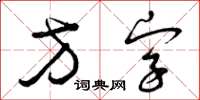 曾庆福方字草书怎么写