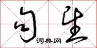 曾庆福句望草书怎么写