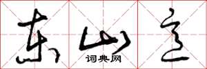 曾庆福东山意草书怎么写