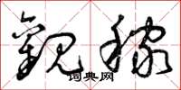 曾庆福观稼草书怎么写