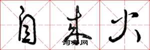曾庆福自来火草书怎么写