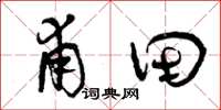 曾庆福甫田草书怎么写