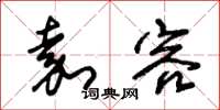 朱锡荣嘉容草书怎么写