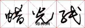 朱锡荣蜡光纸草书怎么写