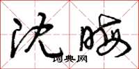 曾庆福沈晦草书怎么写