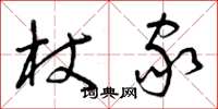 曾庆福杖家草书怎么写