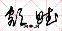 朱锡荣额赋草书怎么写