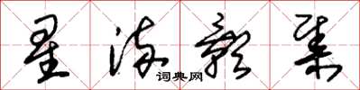 朱锡荣星流影集草书怎么写