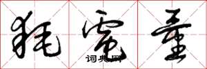 曾庆福耗电量草书怎么写