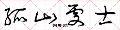 曾庆福孤山处士草书怎么写