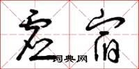 曾庆福虚宿草书怎么写