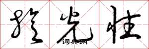 曾庆福旋光性草书怎么写