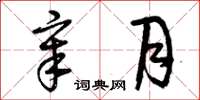 曾庆福章月草书怎么写