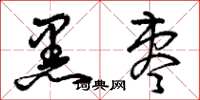 曾庆福黑枣草书怎么写