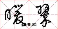 曾庆福暖翠草书怎么写