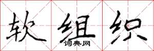 侯登峰软组织楷书怎么写
