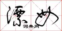 曾庆福漂母草书怎么写