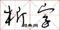 曾庆福析字草书怎么写