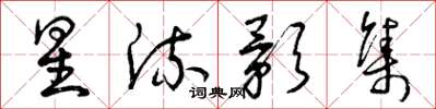 曾庆福星流影集草书怎么写