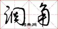 曾庆福调角草书怎么写