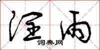 曾庆福润雨草书怎么写