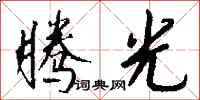 钱沛云腾光行书怎么写