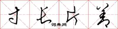 梁锦英寸长片善草书怎么写