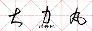 梁锦英大力丸草书怎么写