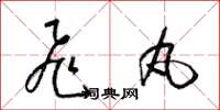 梁锦英飞丸草书怎么写