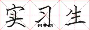 骆恒光实习生楷书怎么写