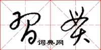 梁锦英习贯草书怎么写