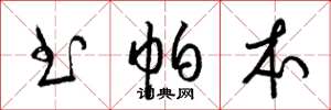 梁锦英书帕本草书怎么写