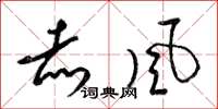 梁锦英赤风草书怎么写