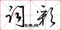 梁锦英词彩草书怎么写
