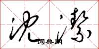 梁锦英沈洁草书怎么写
