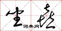 梁锦英坐喜草书怎么写