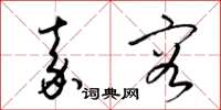 梁锦英嘉容草书怎么写