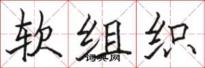 骆恒光软组织楷书怎么写