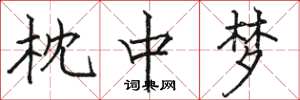 骆恒光枕中梦楷书怎么写