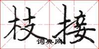 骆恒光枝接楷书怎么写