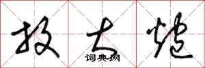 梁锦英放大炮草书怎么写