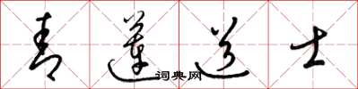 梁锦英青莲道士草书怎么写