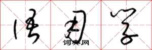梁锦英语用学草书怎么写