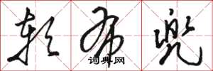骆恒光软布兜草书怎么写